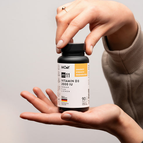 m11 Vegan Vitamin D3 2000 IU from lichen, 90 tablete, 45 g, Molecules of Youth, natural